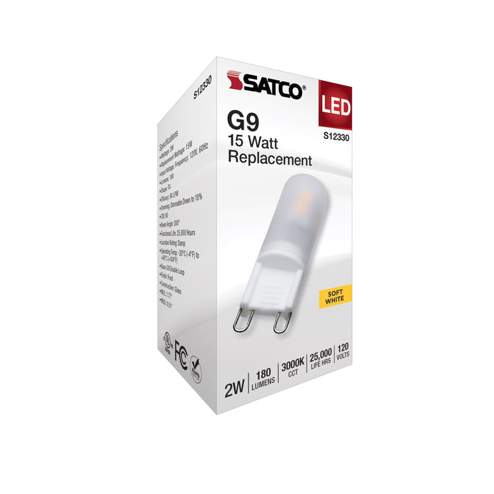 SATCO/NUVO 2W T4 LED Frost Finish G9 Base 3000K 120V (S12330)