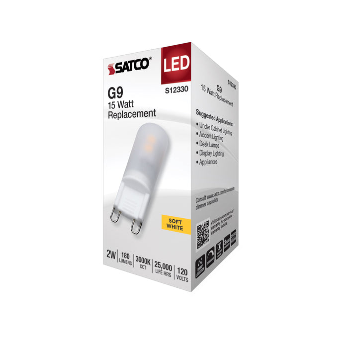 SATCO/NUVO 2W T4 LED Frost Finish G9 Base 3000K 120V (S12330)