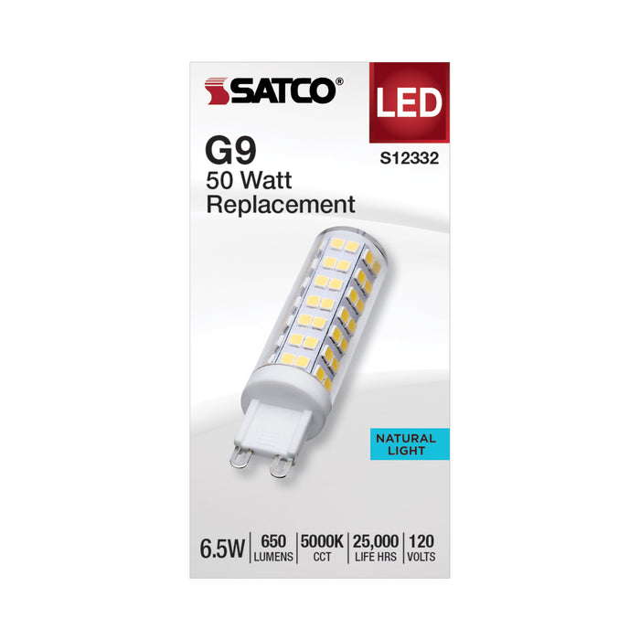 SATCO/NUVO 6.5W T6 LED Clear Finish G9 Base 5000K 120V (S12332)