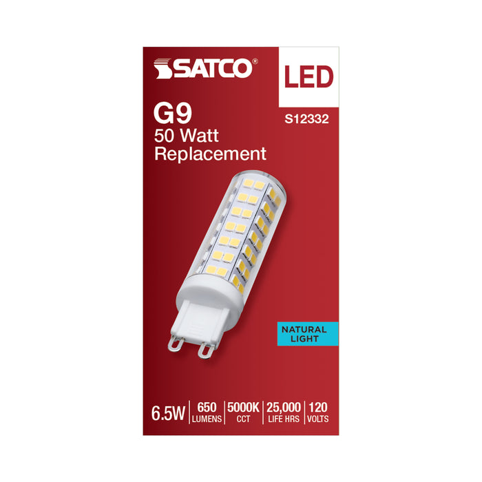 SATCO/NUVO 6.5W T6 LED Clear Finish G9 Base 5000K 120V (S12332)