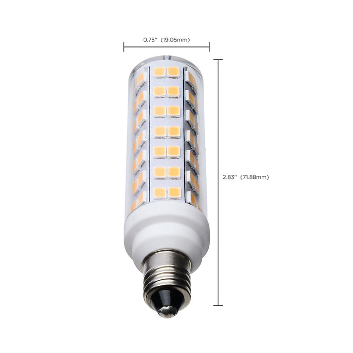 SATCO/NUVO 6.5W T6 LED Clear Finish E11 Base 3000K 120V (S12338)