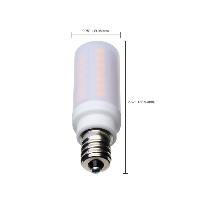 SATCO/NUVO 5W T6 LED Frost Finish E12 Base 3000K 120V (S12344)
