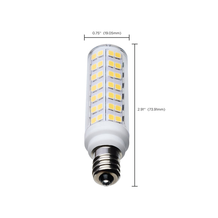 SATCO/NUVO 6.5W T6 LED Clear Finish E12 Base 5000K 120V (S12347)
