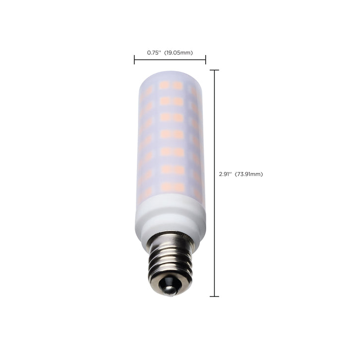 SATCO/NUVO 6.5W T6 LED Frost Finish E12 Base 3000K 120V (S12348)