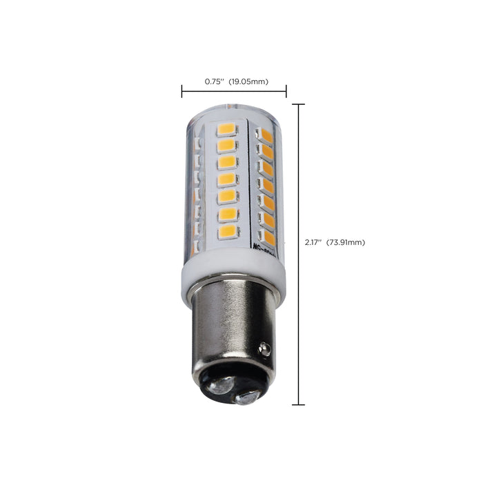 SATCO/NUVO 5W T6 LED Clear Finish DC Base 3000K 120V (S12350)