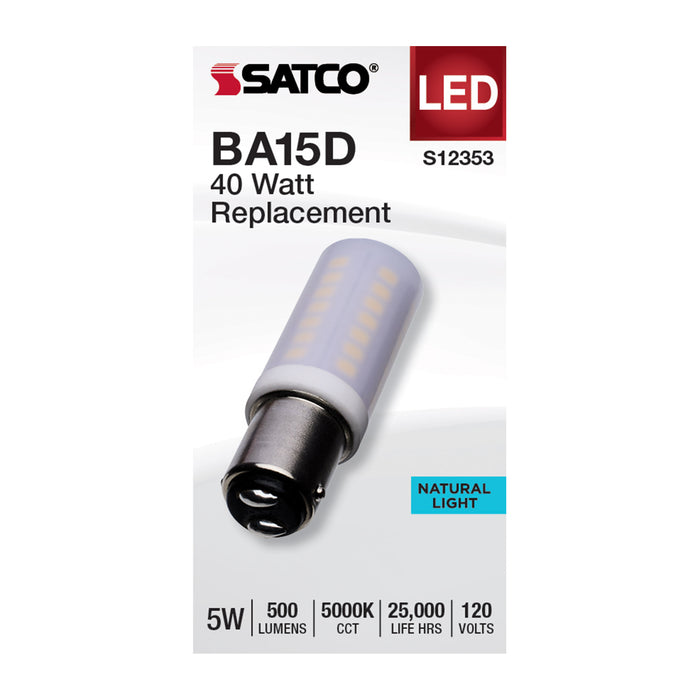 SATCO/NUVO 5W T6 LED Frost Finish DC Base 5000K 120V (S12353)