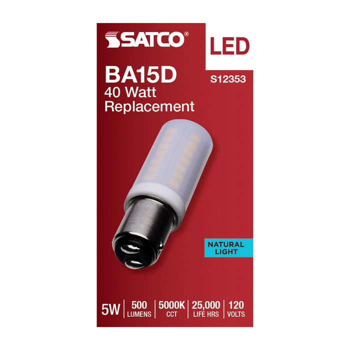 SATCO/NUVO 5W T6 LED Frost Finish DC Base 5000K 120V (S12353)