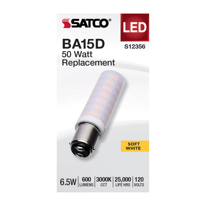 SATCO/NUVO 6.5W T6 LED Frost Finish DC Base 3000K 120V (S12356)