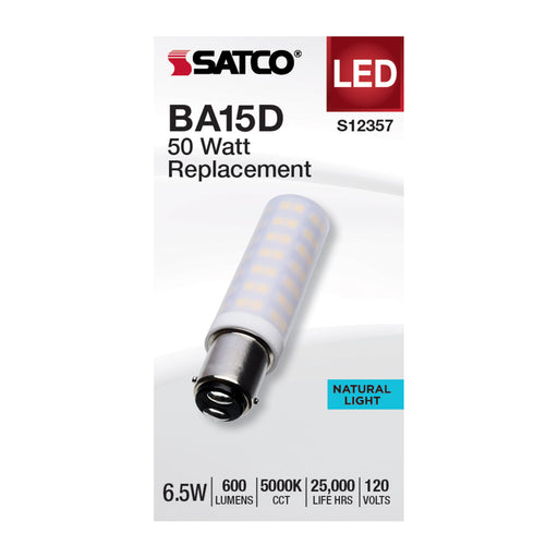 SATCO/NUVO 6.5W T6 LED Frost Finish DC Base 5000K 120V (S12357)