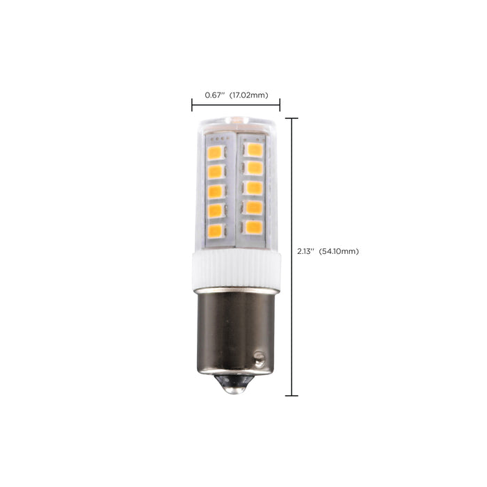 SATCO/NUVO 4.5W T6 LED Clear Finish BA15s Base 3000K 12V (S12358)