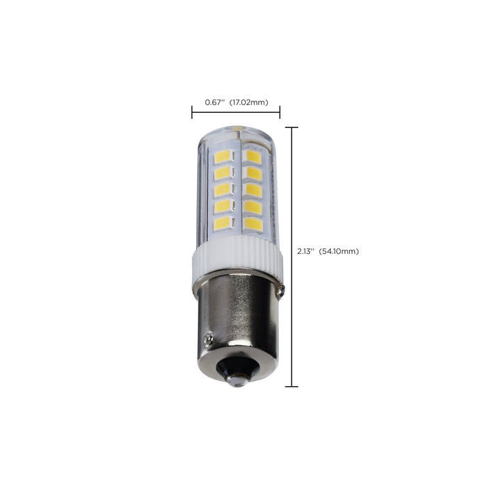 SATCO/NUVO 4.5W T6 LED Clear Finish BA15s Base 5000K 12V (S12359)