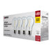 SATCO/NUVO 5W A19 LED Clear 2700K Medium E26 Base 120V 4-Pack (S12460)