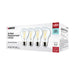 SATCO/NUVO 8W A19 LED Clear 4000K Medium Base 120V 4-Pack (S12464)