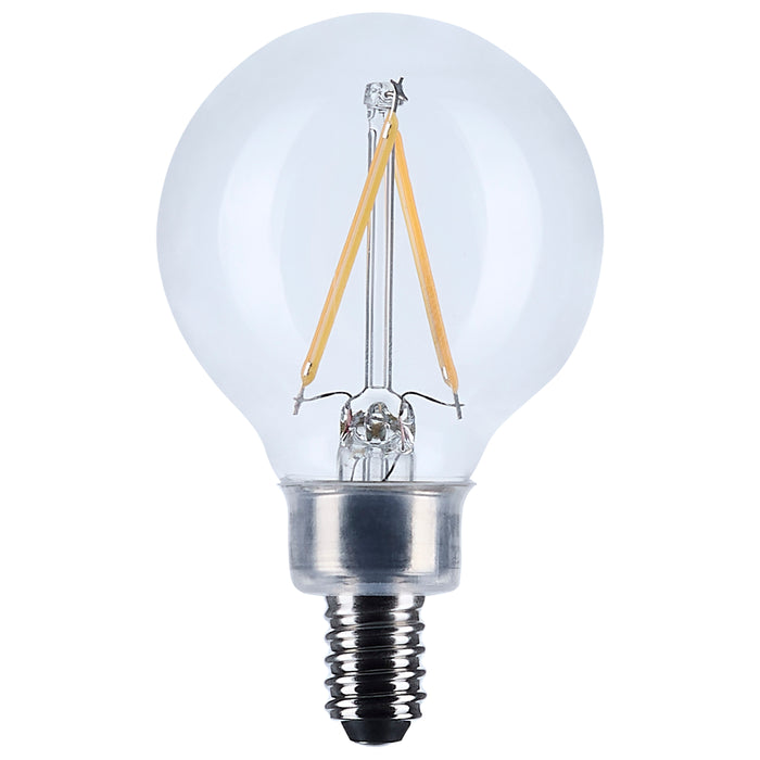 SATCO/NUVO 3W G16.5 LED Candelabra E12 Base Clear 3000K 120V (S12471)