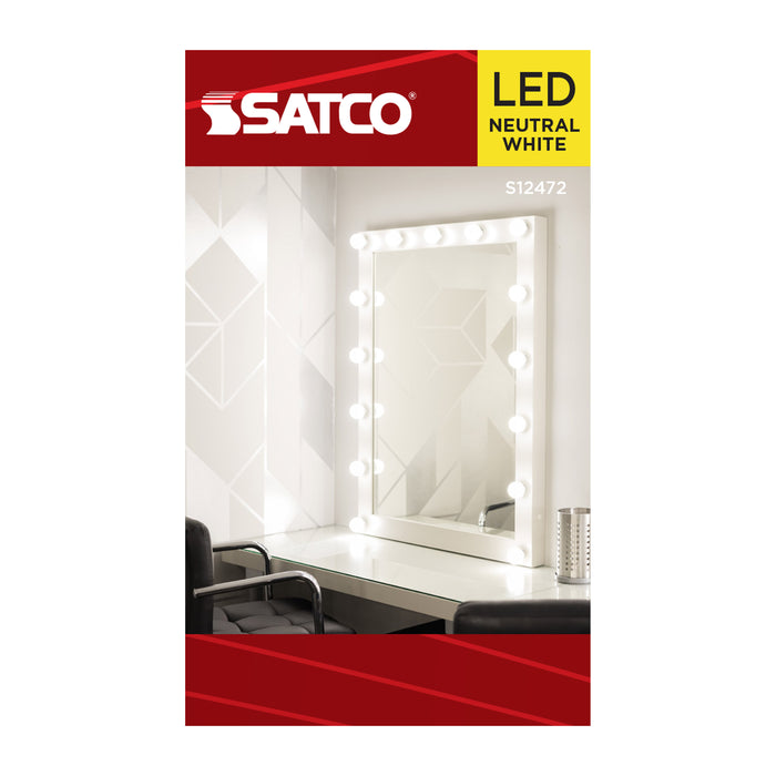 SATCO/NUVO 4W G16.5 LED Candelabra E12 Base Clear 3500K 120V (S12472)