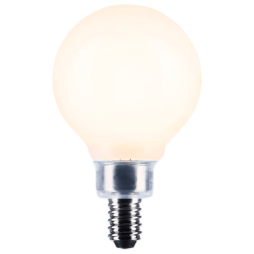 SATCO/NUVO 4.5W G16.5 LED Candelabra E12 Base White Finish 3000K 120V (S12474)