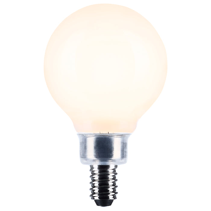 SATCO/NUVO 4.5W G16.5 LED Candelabra E12 Base White Finish 3000K 120V (S12474)
