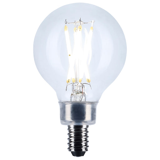 SATCO/NUVO 5.5W G16.5 LED Candelabra E12 Base Clear 3500K 120V (S12477)