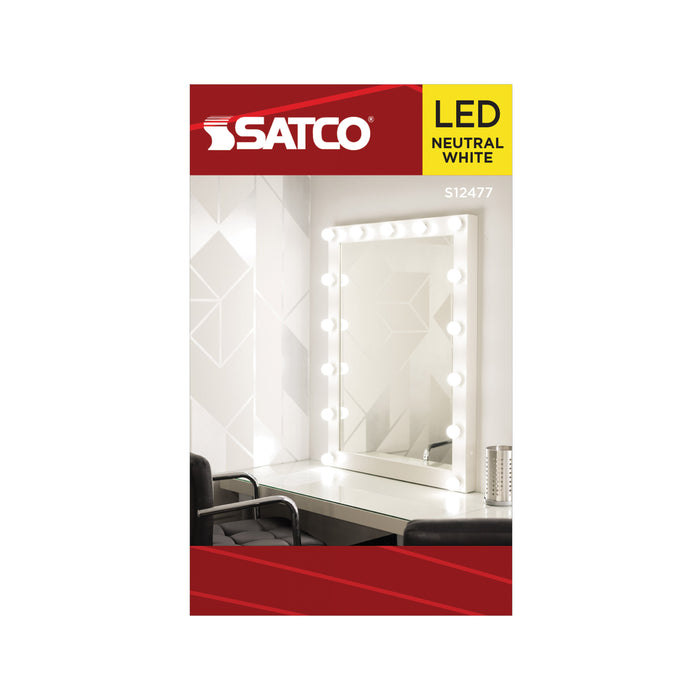 SATCO/NUVO 5.5W G16.5 LED Candelabra E12 Base Clear 3500K 120V (S12477)