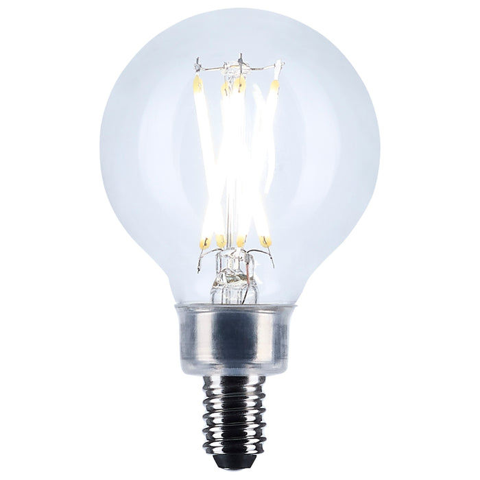 SATCO/NUVO 5.5W G16.5 LED Candelabra E12 Base Clear 5000K 120V (S12478)