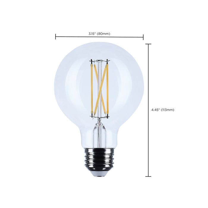 SATCO/NUVO 6W G25 LED Medium E26 Base Clear 3500K 120V (S12482)
