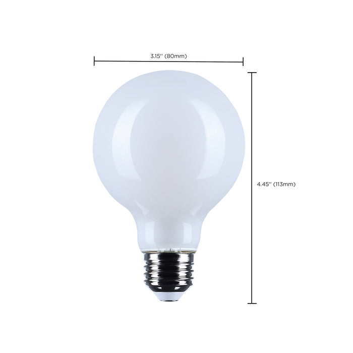 SATCO/NUVO 6W G25 LED Medium E26 Base White Finish 3500K 120V (S12483)