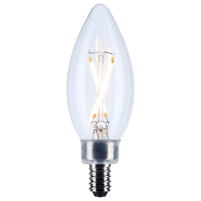 SATCO/NUVO 3W B11 LED Candelabra E12 Base Clear 3000K 120V (S12490)