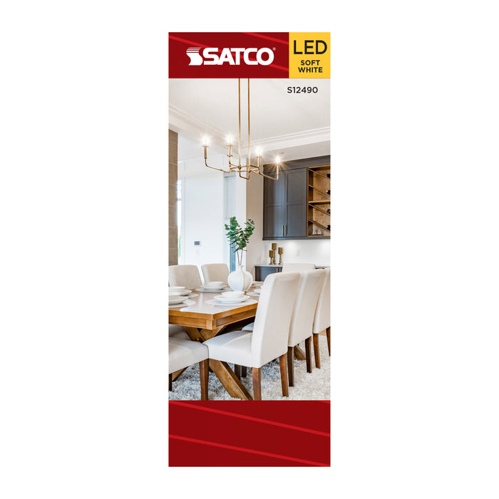 SATCO/NUVO 3W B11 LED Candelabra E12 Base Clear 3000K 120V (S12490)