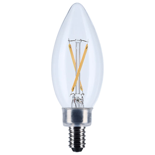 SATCO/NUVO 3W B11 LED Candelabra E12 Base Clear 3000K 120V (S12490)