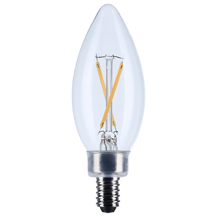 SATCO/NUVO 3W B11 LED Candelabra E12 Base Clear 3000K 120V (S12490)