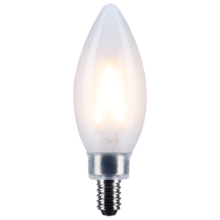 SATCO/NUVO 3W B11 LED Candelabra E12 Base Frost Finish 3000K 120V (S12491)