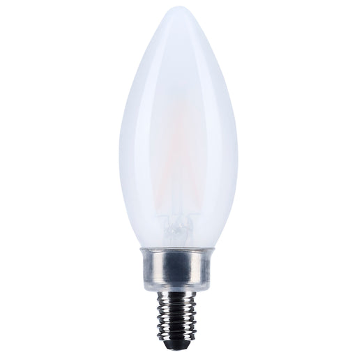 SATCO/NUVO 3W B11 LED Candelabra E12 Base Frost Finish 3000K 120V (S12491)