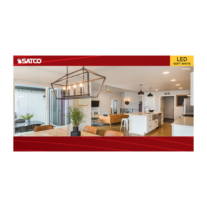 SATCO/NUVO 4W B11 LED Candelabra E12 Base Clear 3000K 120V 10-Pack (S12492)