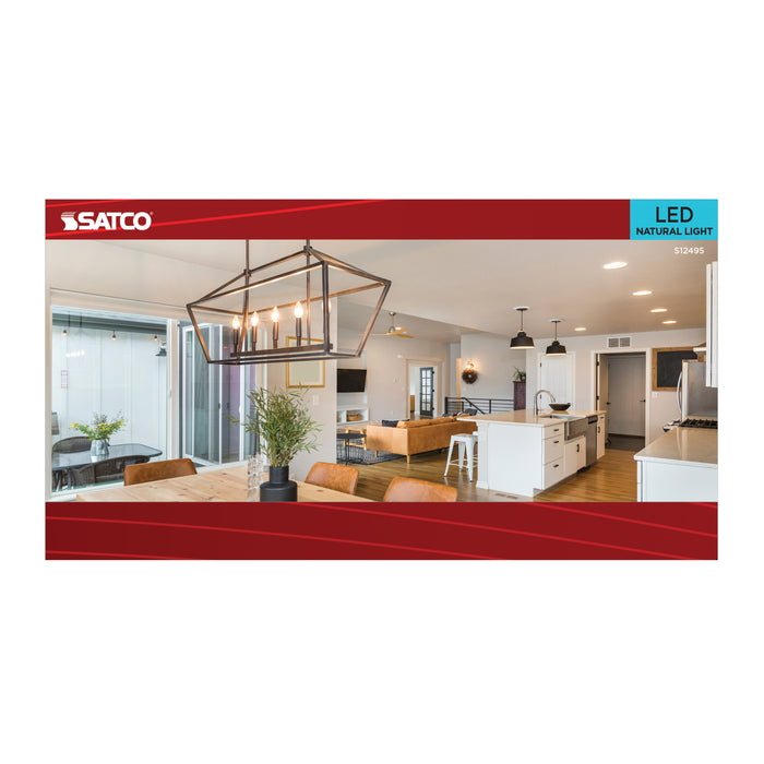SATCO/NUVO 5.5W B11 LED Candelabra E12 Base Clear 5000K 120V 10-Pack (S12495)