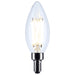 SATCO/NUVO 8W B11 LED Candelabra E12 Base Candle-Tip Clear 3500K 120V (S12496)