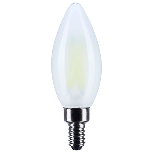 SATCO/NUVO 8W B11 LED Candelabra E12 Base Candle-Tip Frost Finish 4000K 120V (S12497)