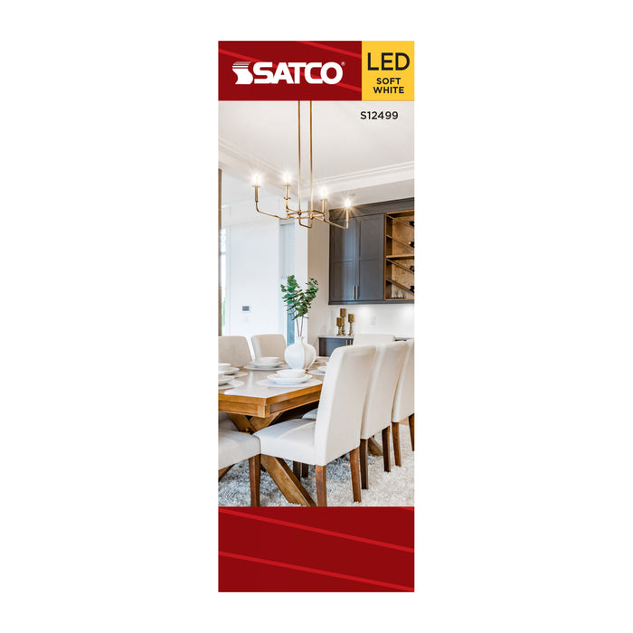 SATCO/NUVO 3W B11 LED Medium E26 Base Clear 3000K 120V (S12499)