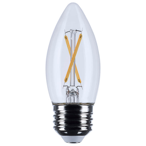 SATCO/NUVO 3W B11 LED Medium E26 Base Clear 3000K 120V (S12499)