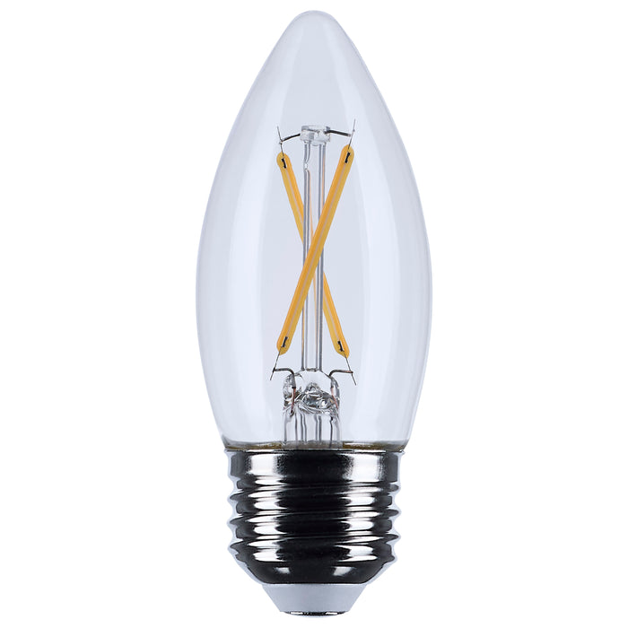 SATCO/NUVO 3W B11 LED Medium E26 Base Clear 3000K 120V (S12499)