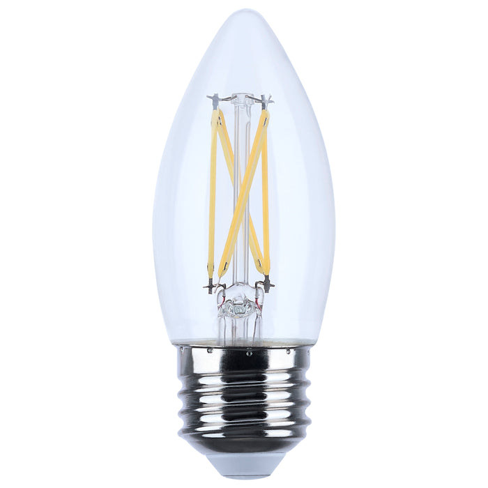 SATCO/NUVO 4W B11 LED Medium E26 Base Clear 5000K 120V (S12501)