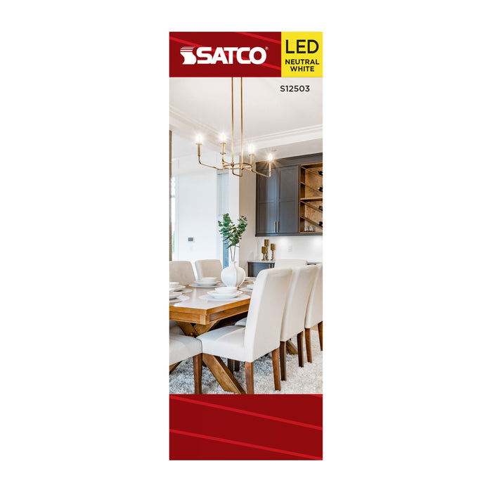 SATCO/NUVO 5.5W B11 LED Medium E26 Base Clear 3500K 120V (S12503)