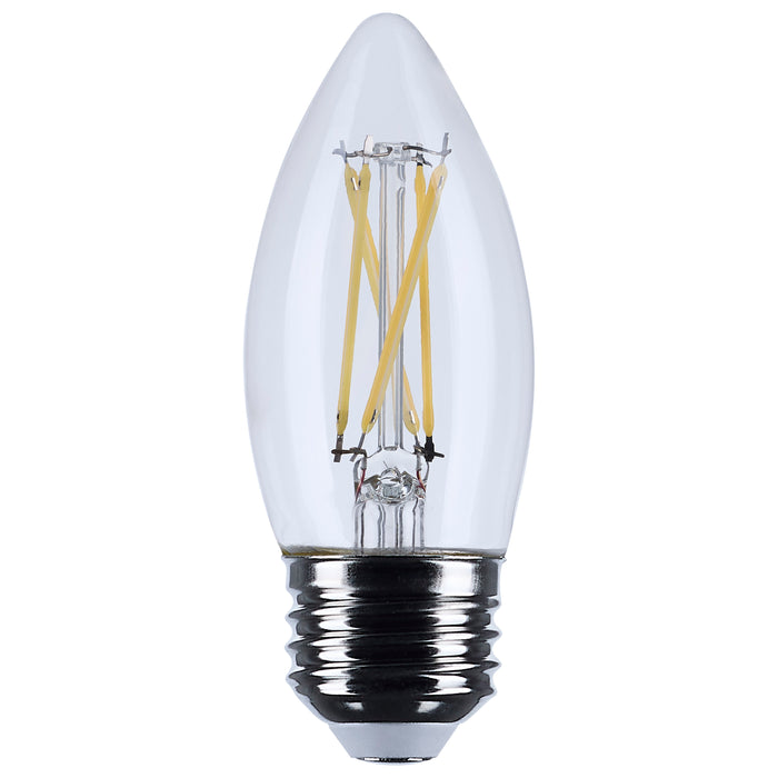 SATCO/NUVO 5.5W B11 LED Medium E26 Base Clear 3500K 120V (S12503)