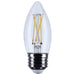 SATCO/NUVO 5.5W B11 LED Medium E26 Base Clear 3500K 120V (S12503)