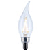 SATCO/NUVO 3W CA10 LED Candelabra E12 Base Clear 3000K 120V (S12505)