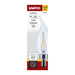 SATCO/NUVO 3W CA10 LED Candelabra E12 Base Clear 3000K 120V (S12505)