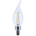 SATCO/NUVO 3W CA10 LED Candelabra E12 Base Clear 3000K 120V (S12505)