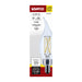 SATCO/NUVO 4W CA10 LED Candelabra E12 Base Clear 3500K 120V (S12506)
