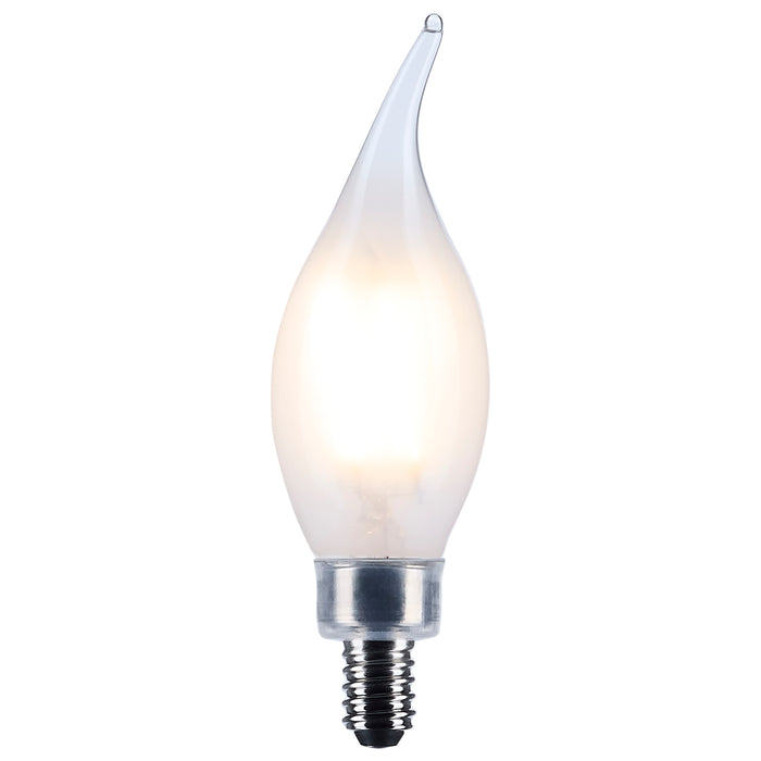 SATCO/NUVO 4W CA10 LED Candelabra E12 Base Frost Finish 3500K 120V (S12507)