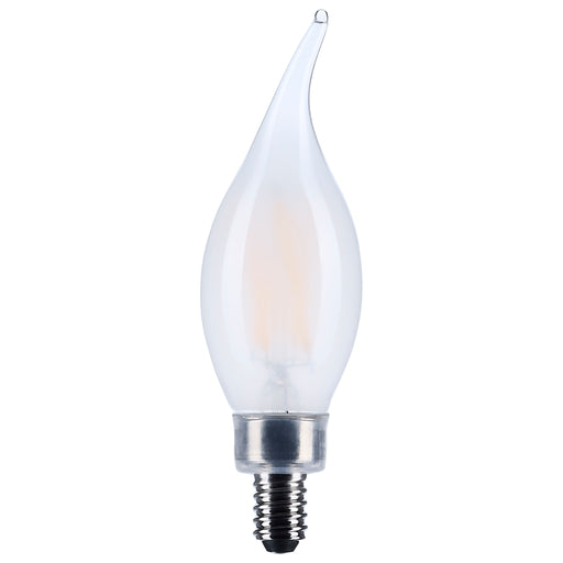 SATCO/NUVO 4W CA10 LED Candelabra E12 Base Frost Finish 3500K 120V (S12507)