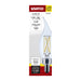 SATCO/NUVO 5.5W CA10 LED Candelabra E12 Base Clear 3500K 120V (S12508)